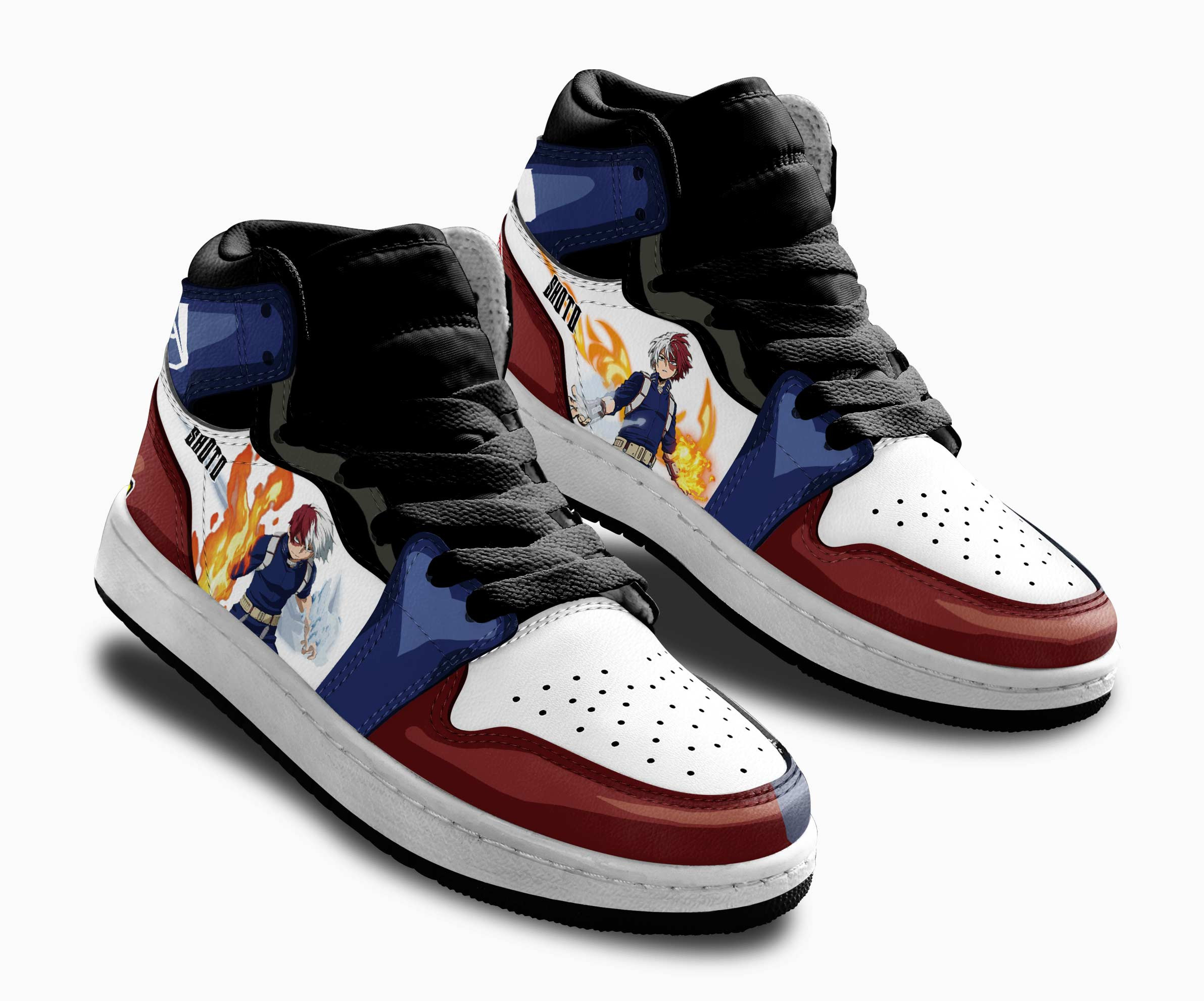 Shoto Todoroki Kids Sneakers Custom My Hero Academia Anime Shoes For Kids
