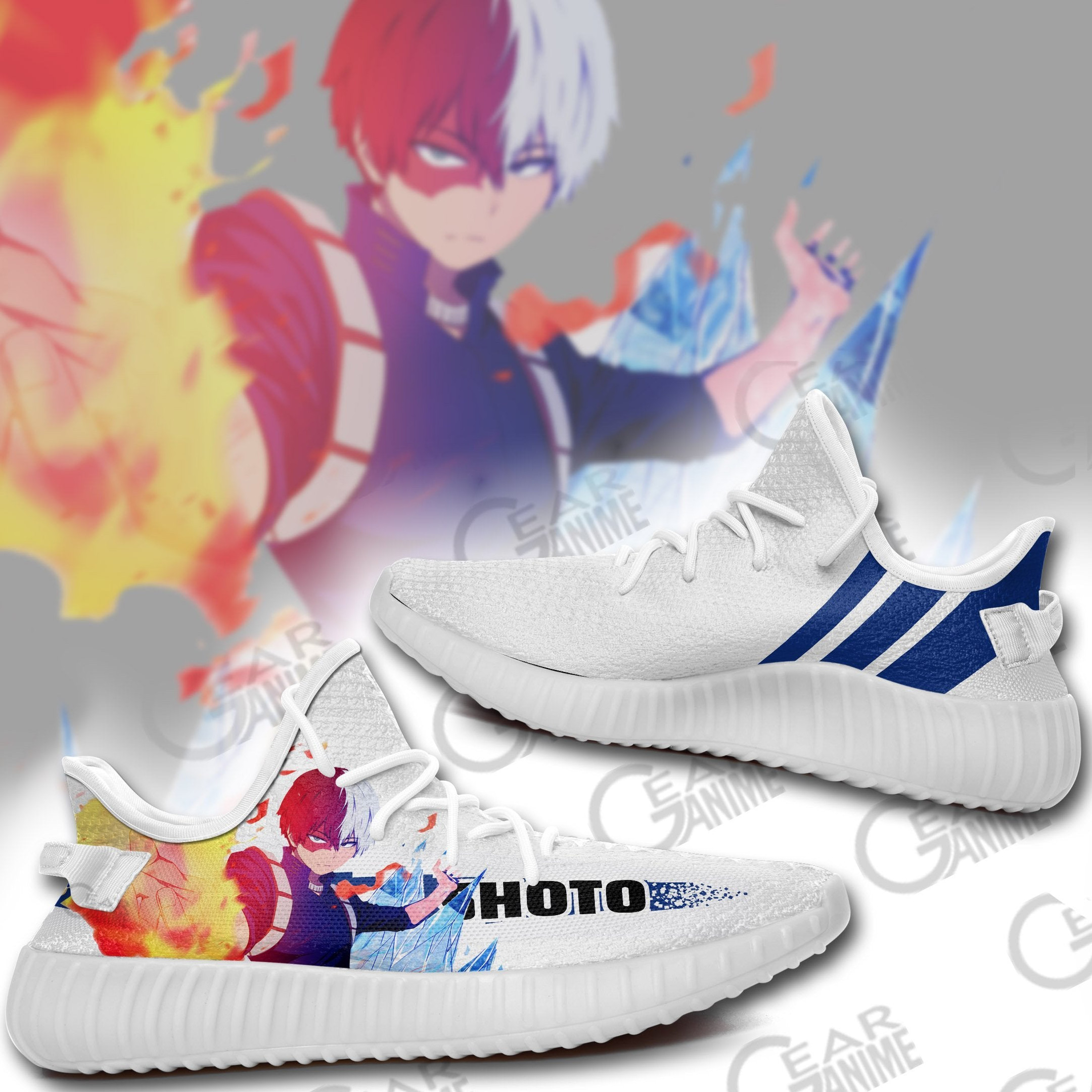Shoto Todoroki Shoes Custom My Hero Academia Anime Shoes