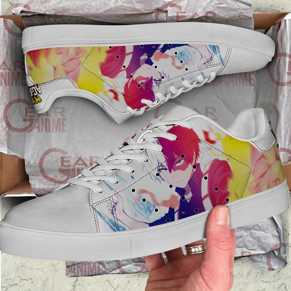 Shoto Todoroki Skate Shoes My Hero Academia Custom Anime Shoes