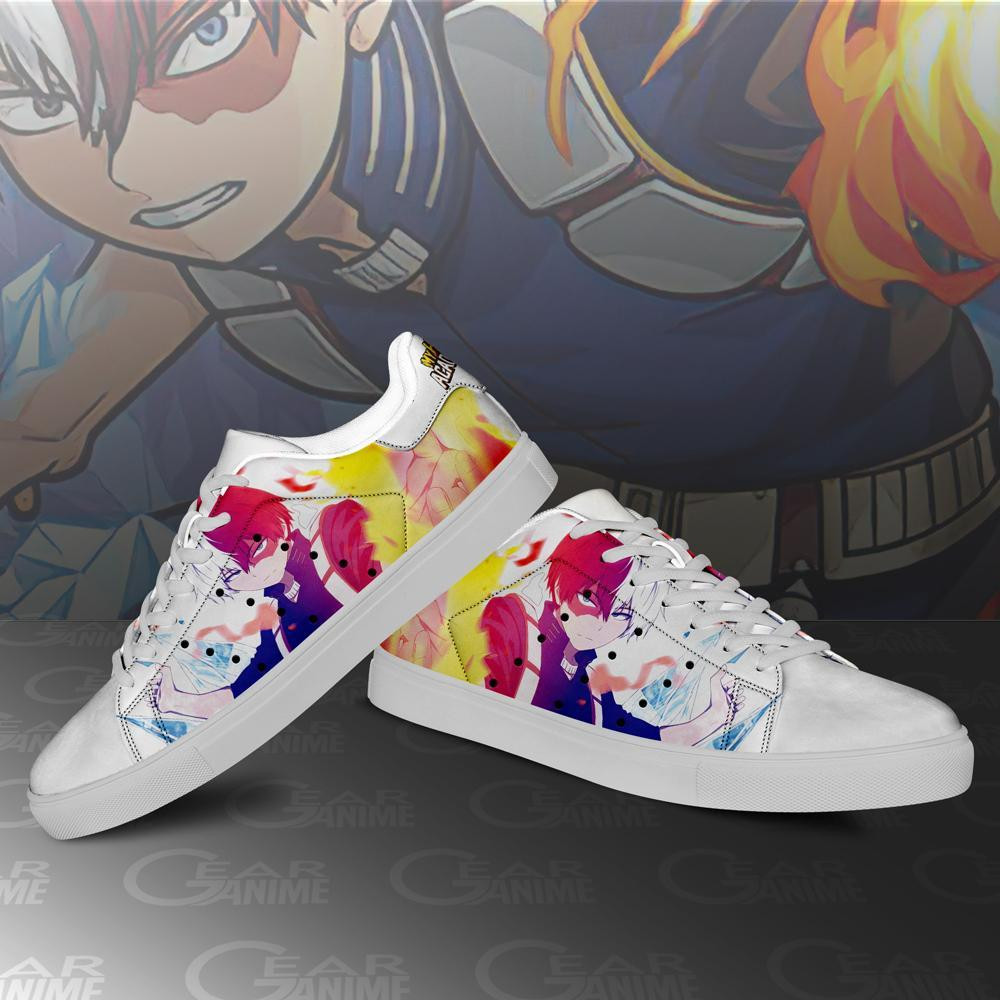 Shoto Todoroki Skate Shoes My Hero Academia Custom Anime Shoes