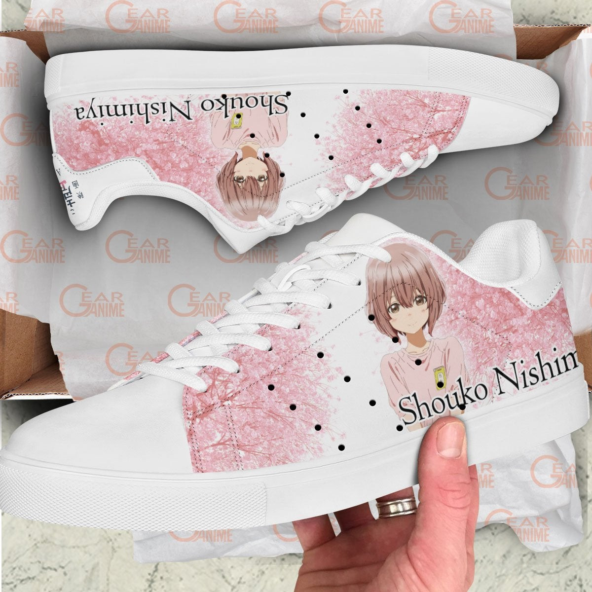 Shouko Nishimiya Skate Sneakers Custom Anime A Silent Voice Shoes
