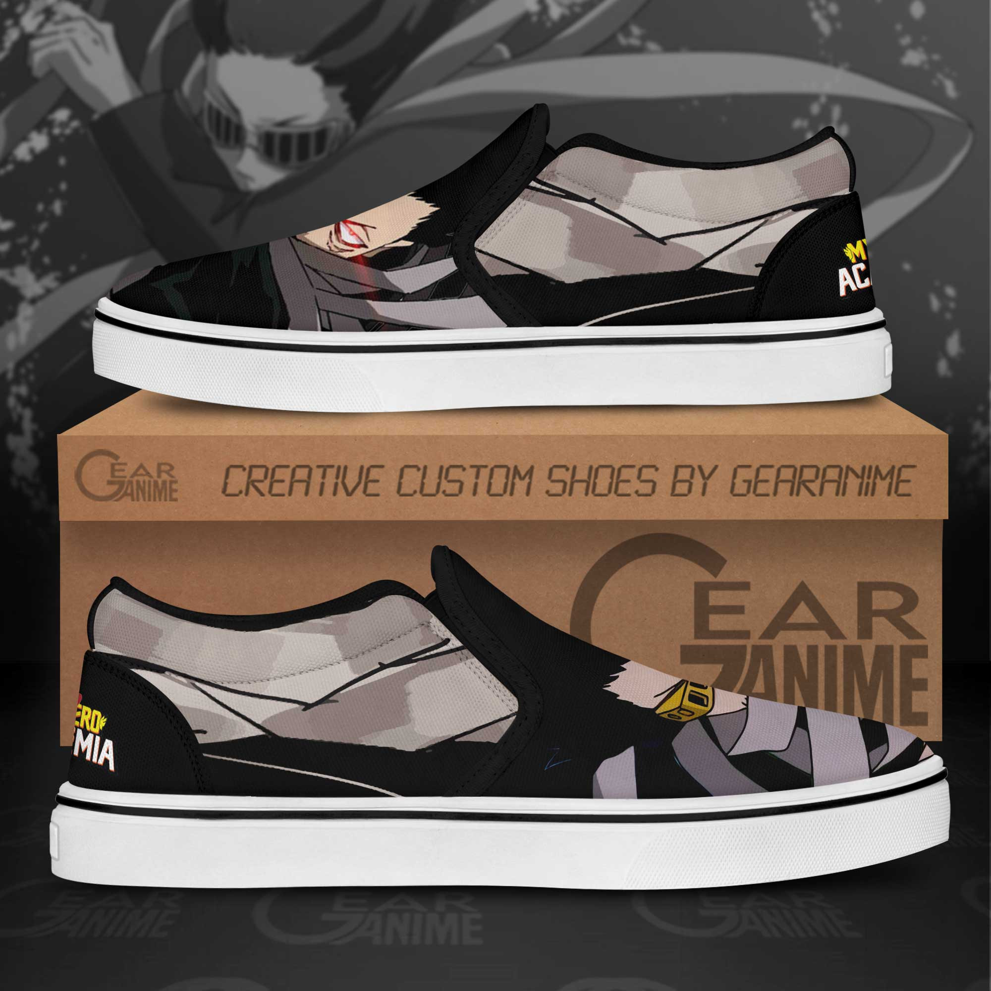 Shouta Aizawa Slip-On Shoes Canvas My Hero Academia Custom Anime Shoes