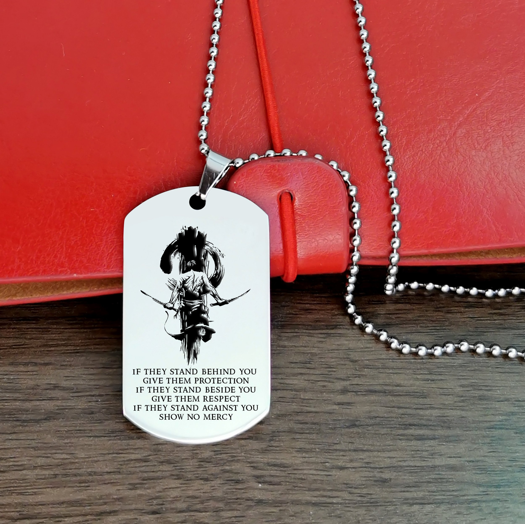 Show No Mercy – Samurai Dog Tag