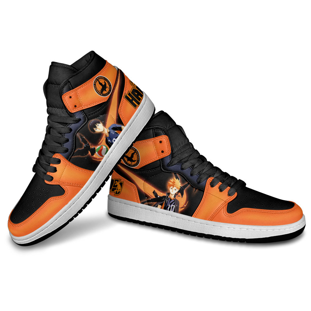 Shoyo Hinata and Tobio Kageyama JD1s Sneakers Haikyuu Anime Shoes, Air Jordan Hightop