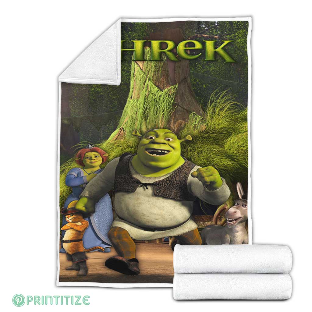 Shrek Fictional Character Fleece Blanket