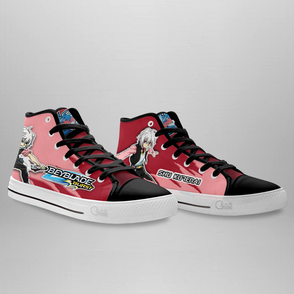 Shu Kurenai High Top Shoes Beyblade Anime Sneakers