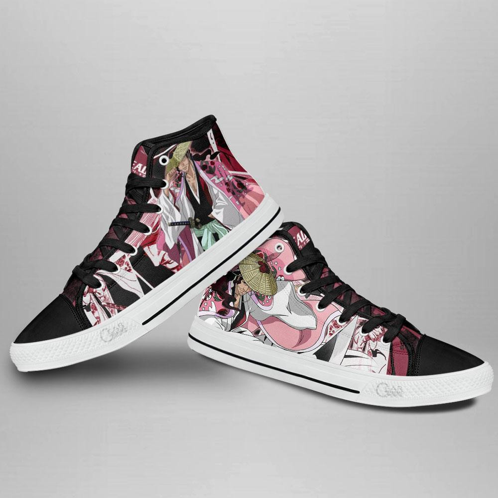Shunsui Kyoraku High Top Shoes Custom Bleach Anime Sneakers