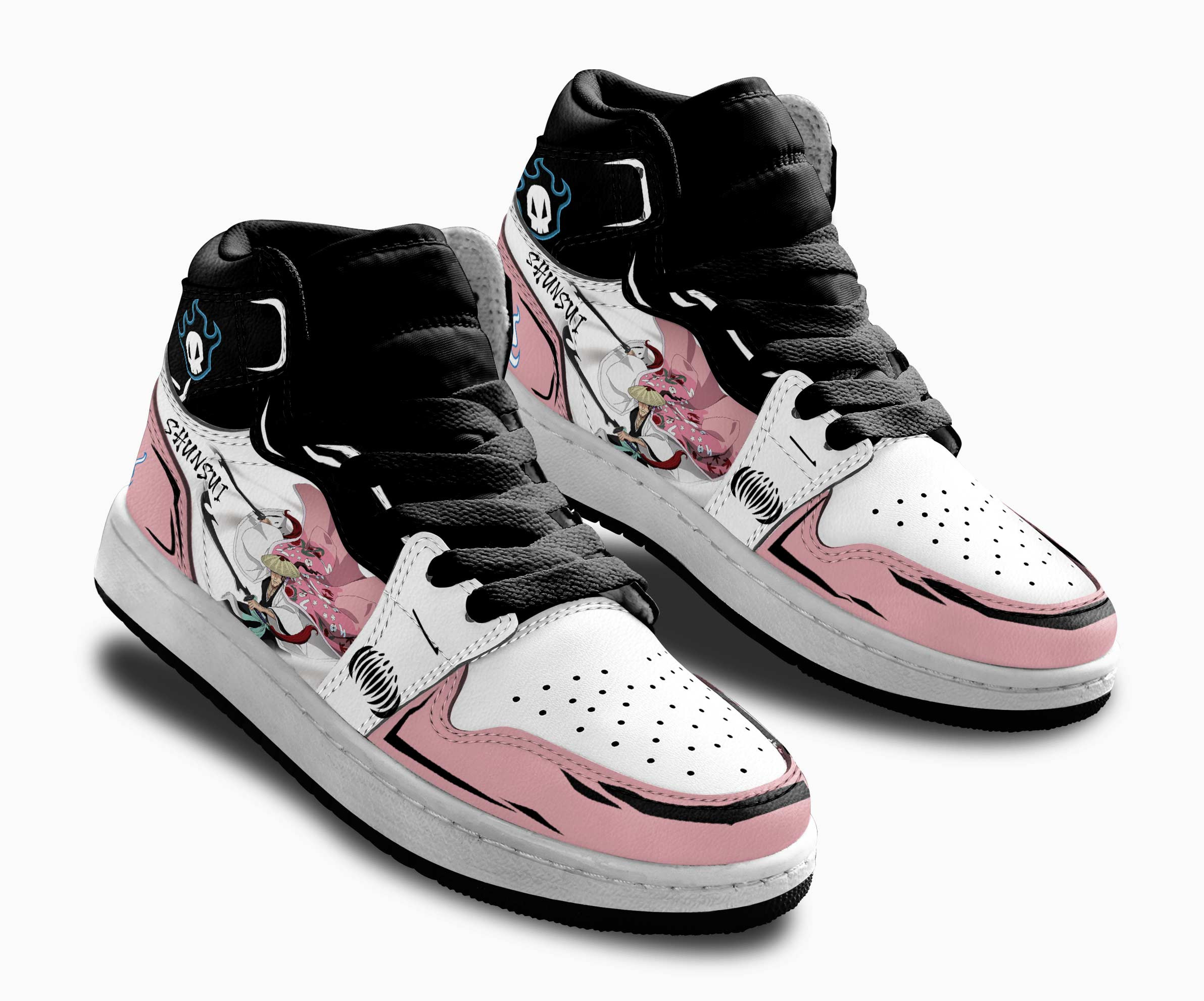 Shunsui Kyoraku Kids Sneakers Custom Anime Bleach Shoes For Kids