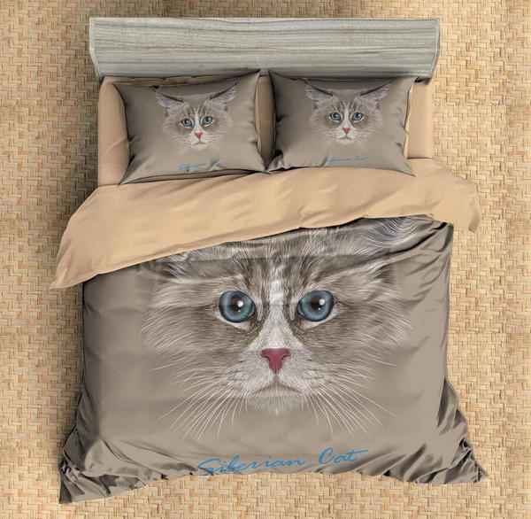 Siberian Cat 3D Customized Duvet Cover Bedding Set