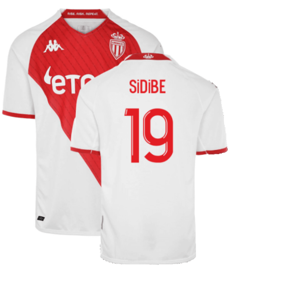 Sidibe 19 AS Monaco 2022/23 Home Player Soccer Jersey – White