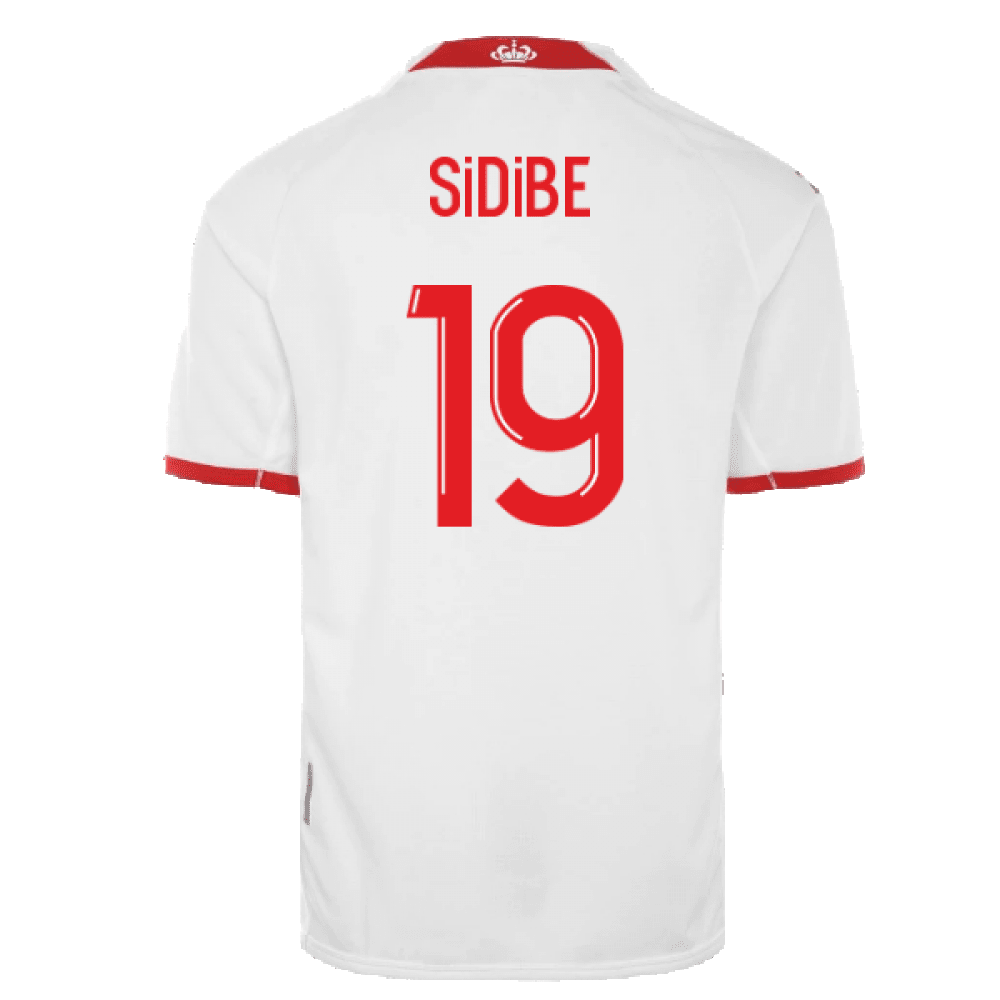 Sidibe 19 AS Monaco 2022/23 Home Player Soccer Jersey – White