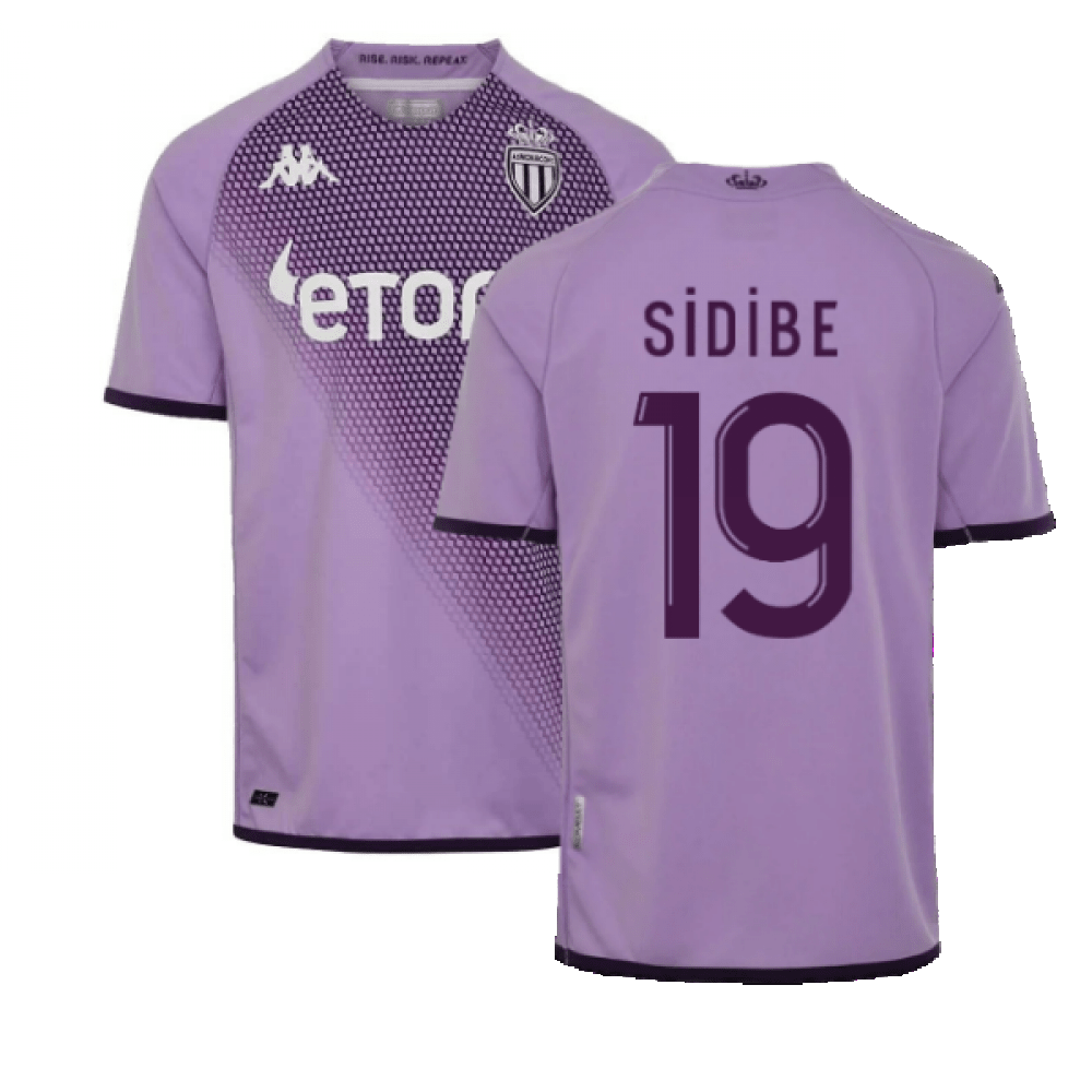 Sidibe 19 AS Monaco 2022/23 Third Player Soccer Jersey – Purple