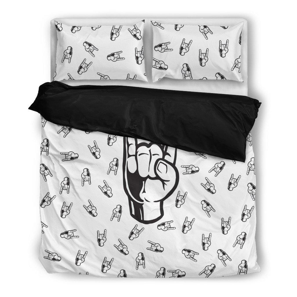 Sign Of The Horns 3D Customized Duvet Cover Bedding Set