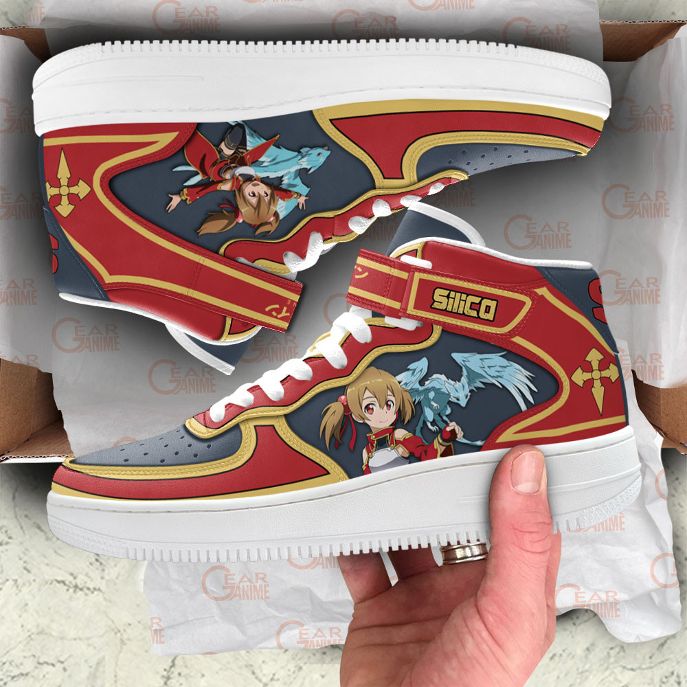 Silica Sneakers Air Mid Custom Sword Art Online Anime Shoes