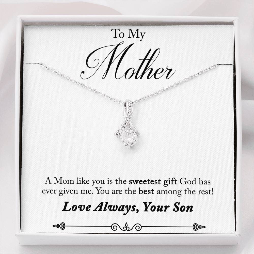 Silver Alluring Beauty Necklace Love Always Son Gift For Mother