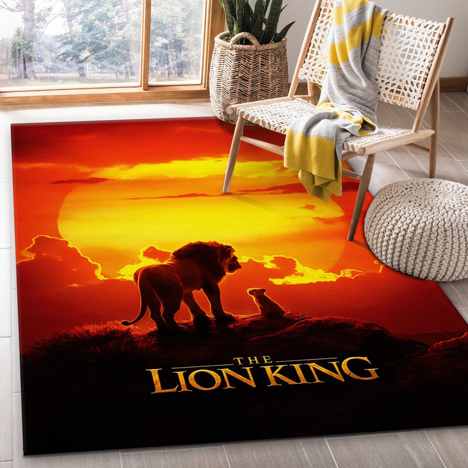 Simba The Lion King Rectangle Rug – Custom Size And Printing
