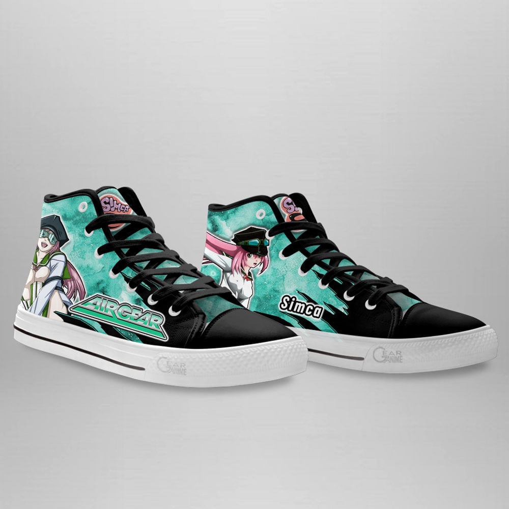 Simca High Top Shoes Custom Air Gear Anime Sneakers