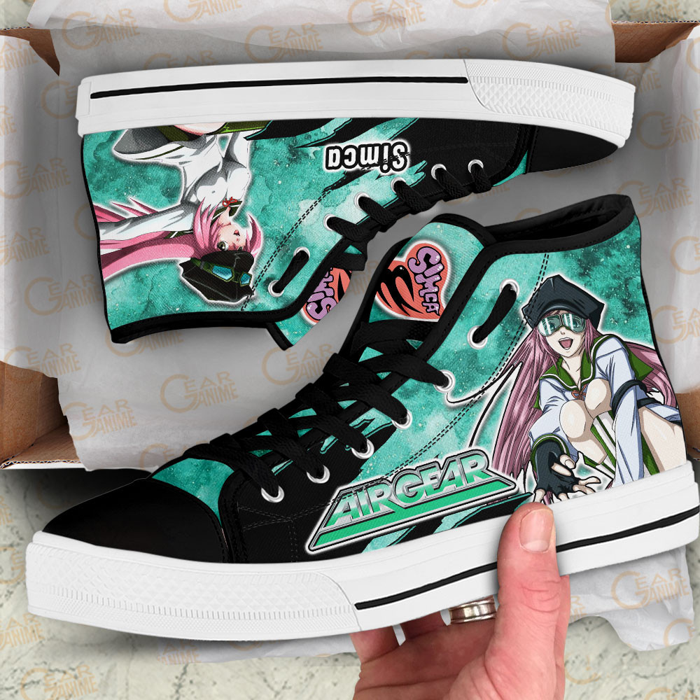 Simca High Top Shoes Custom Air Gear Anime Sneakers