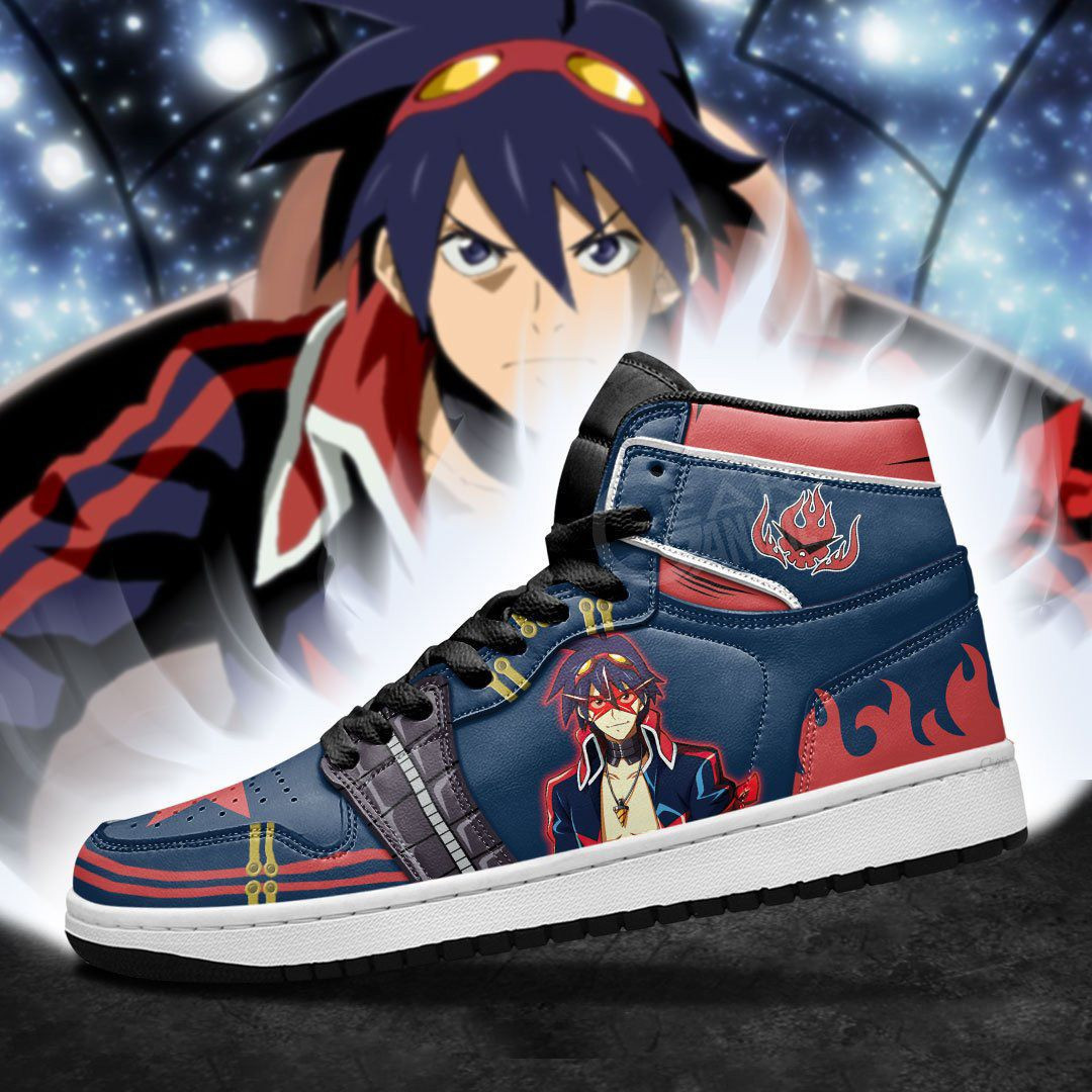 Simon Gurren Lagann Anime 1 High Top Air Jordan Sneaker, Air Jordan Hightop