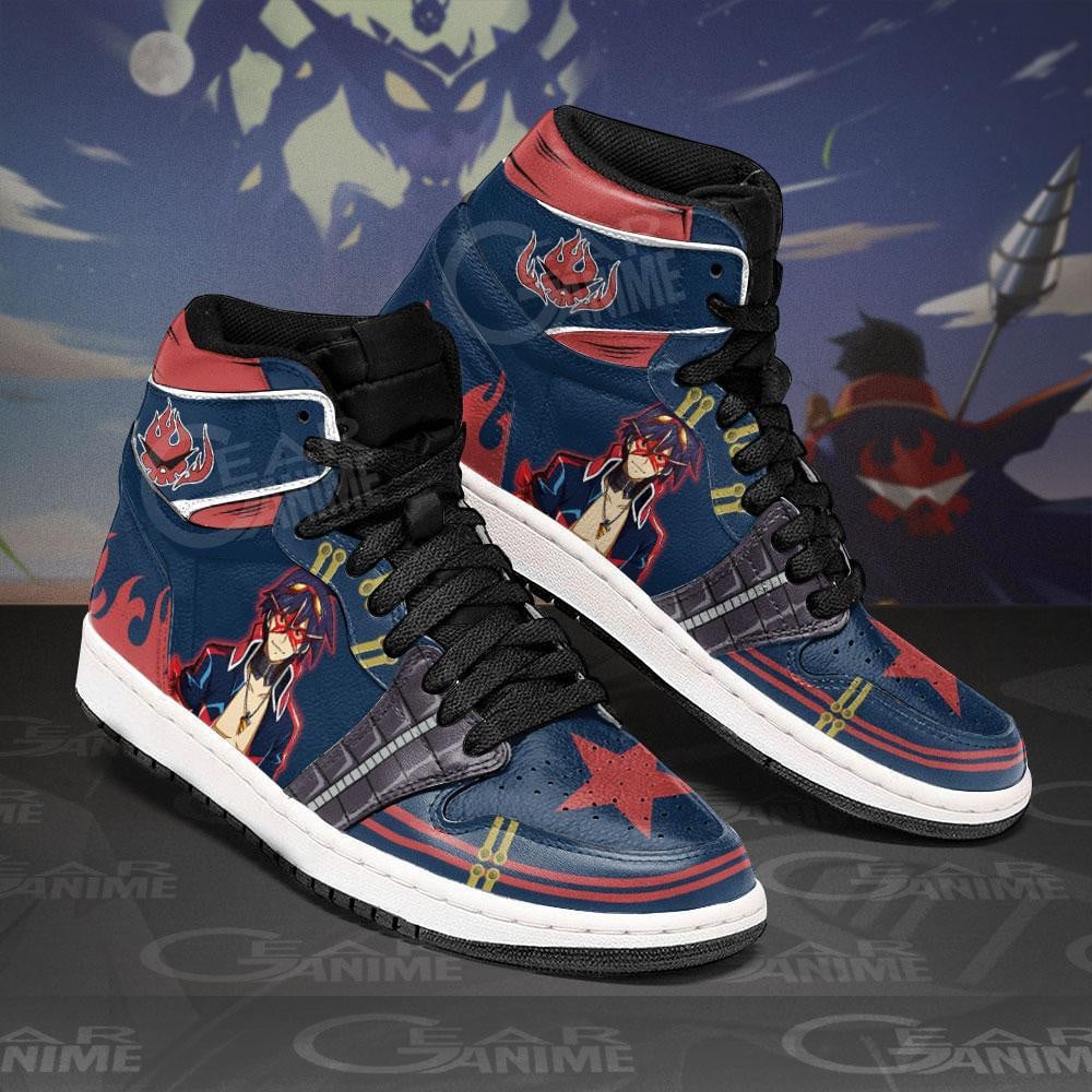 Simon JD1s Sneakers Gurren Lagann Anime Shoes, Air Jordan Hightop