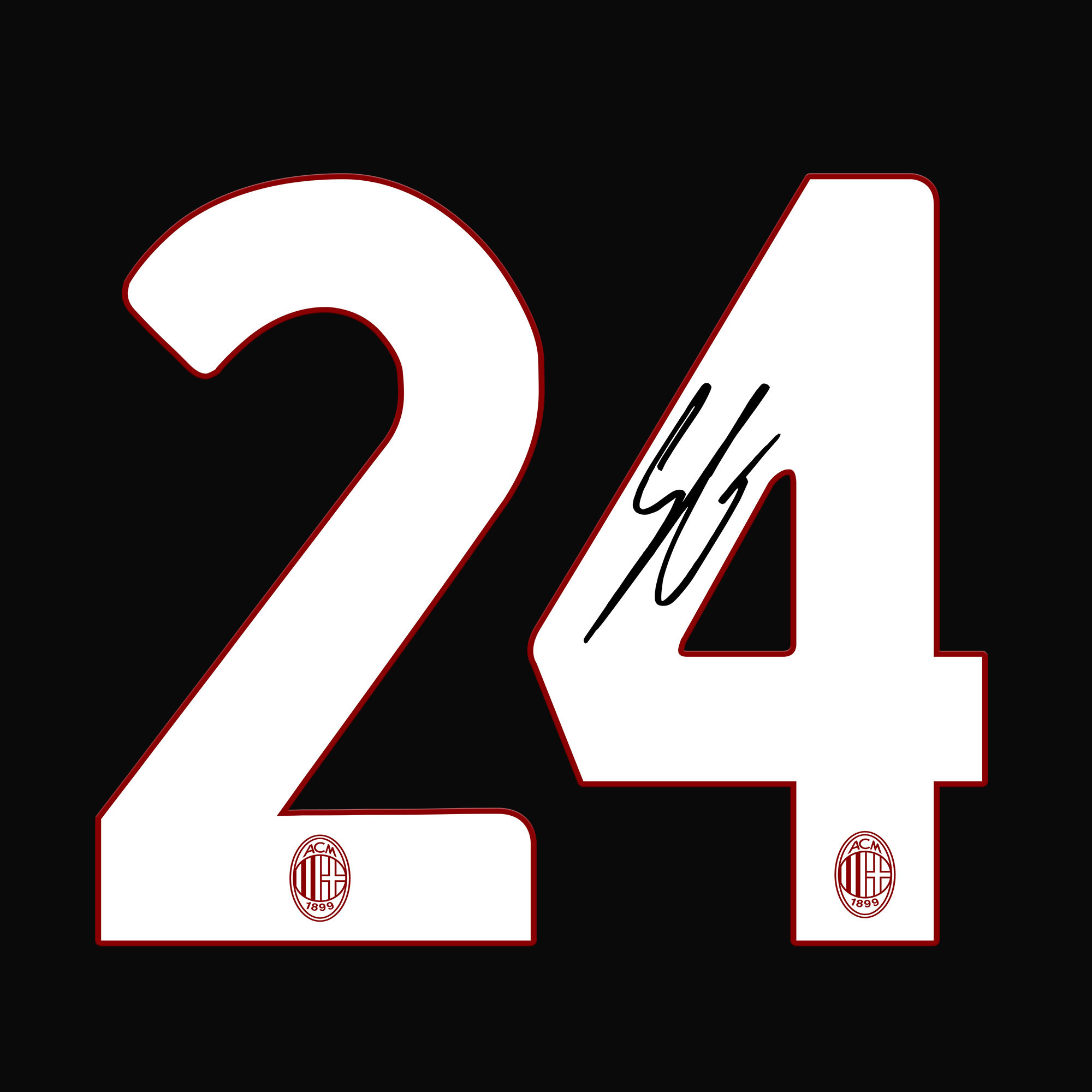 Simon Kjær 24 Signed AC Milan 2022/23 Home Men Soccer Jersey – Red/Black