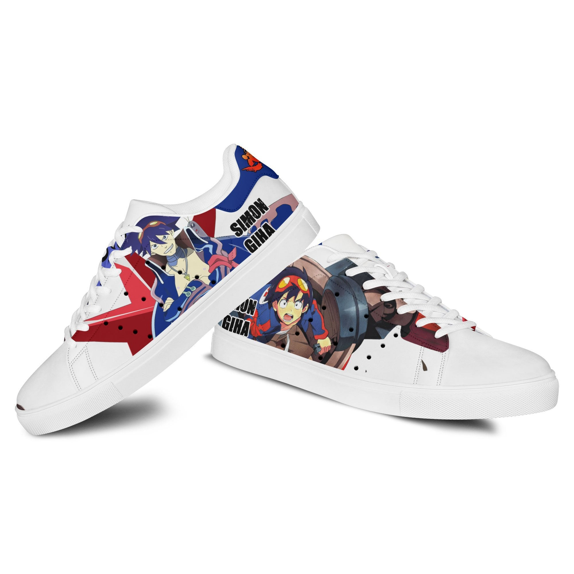 Simon the Digger Skate Sneakers Custom Gurren Lagann Anime Shoes