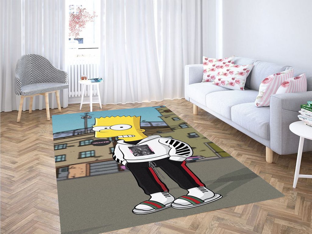 Simpson Background Living Room Modern Carpet Rectangle Rug