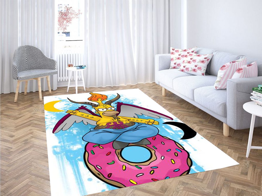 Simpson Cartoon Living Room Modern Carpet Rectangle Rug