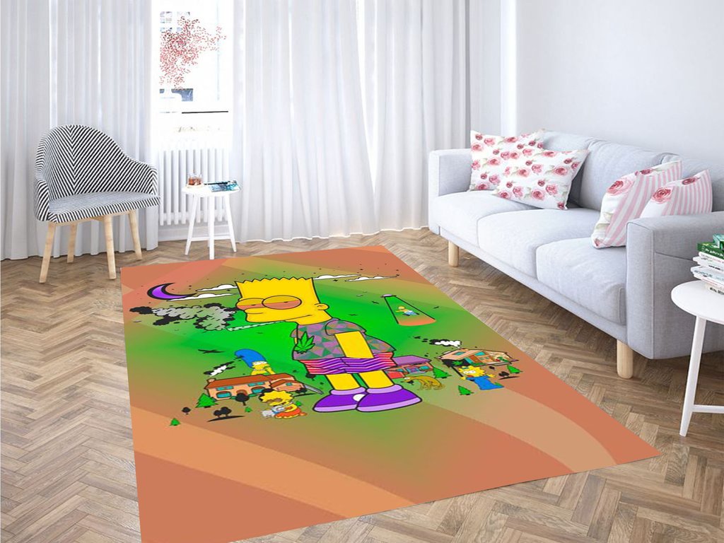 Simpson Weed Wallpaper Living Room Modern Carpet Rectangle Rug