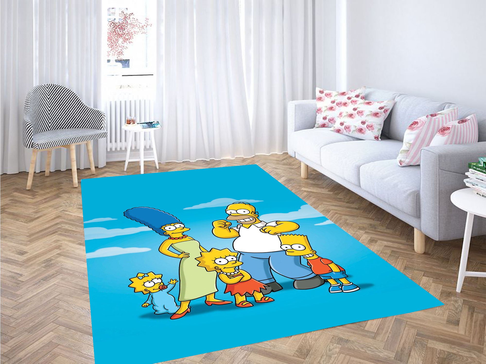 Simpsons Family Carpet Rectangle Rug