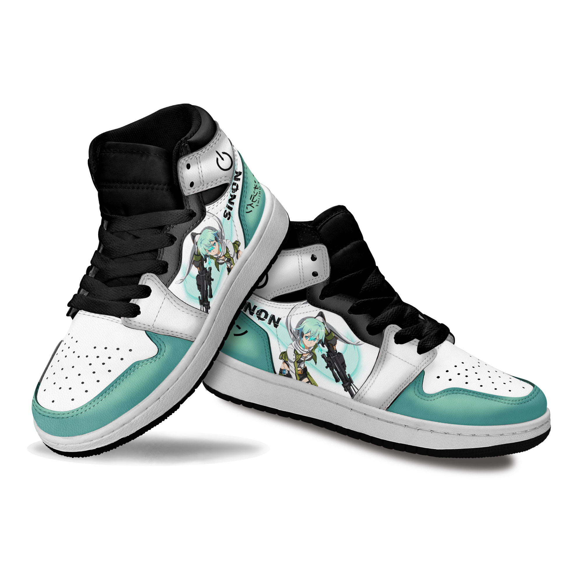 Sinon Kids Sneakers Custom Sword Art Online Anime Shoes For Kids