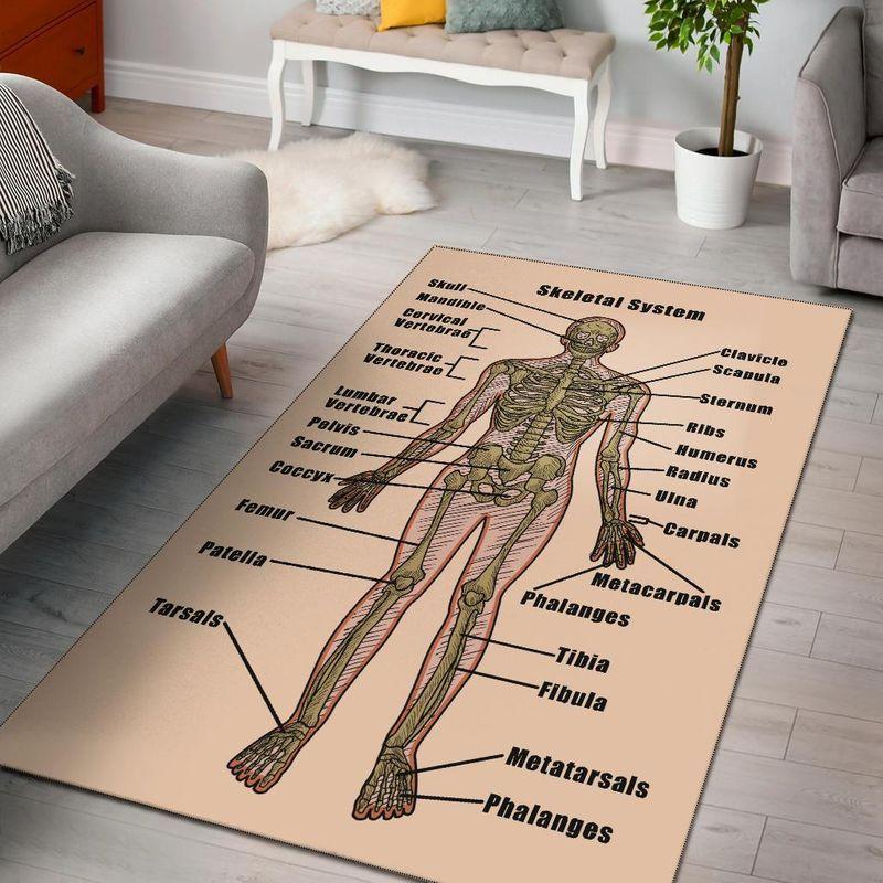 Skeletal System Area Rectangle Rug