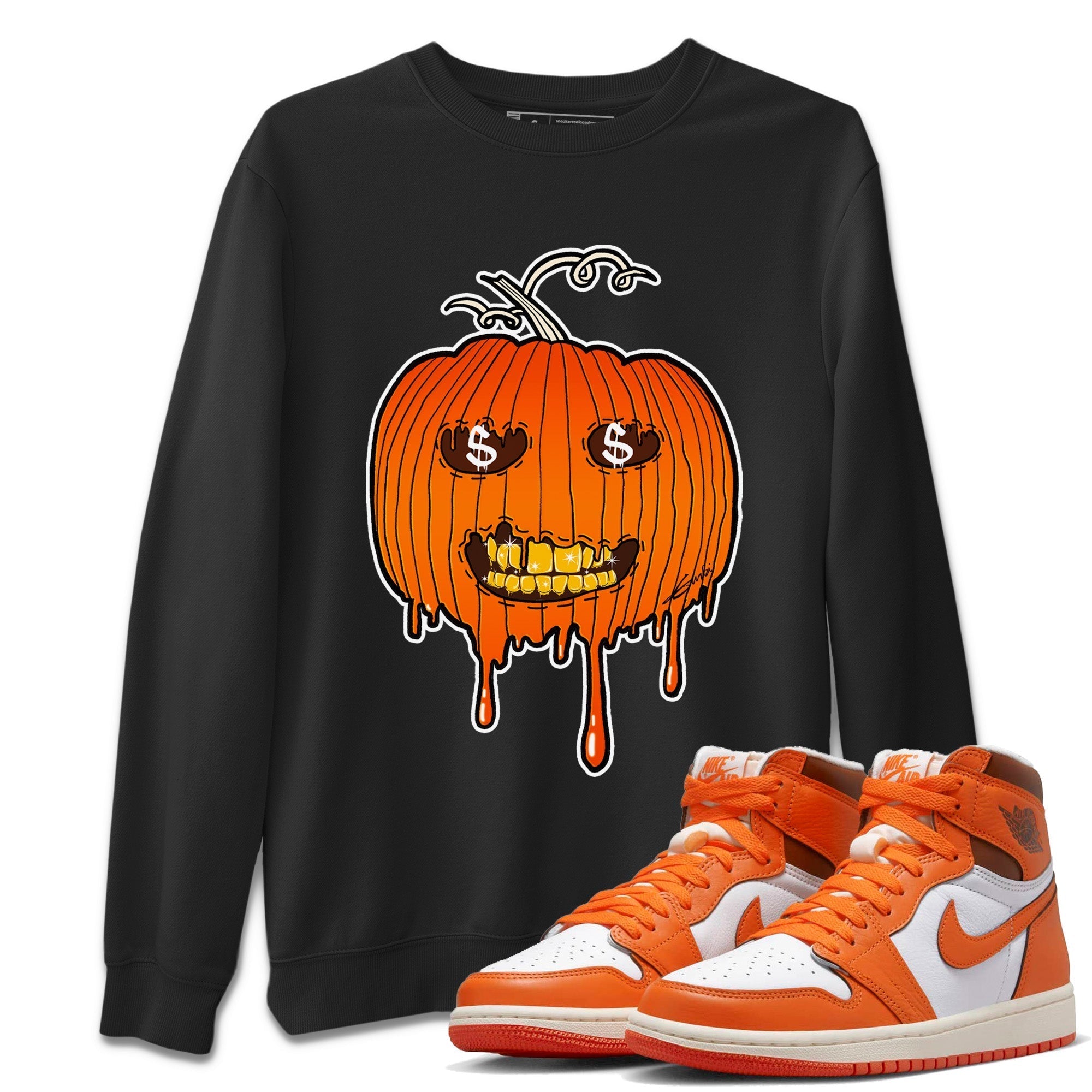 Ski Mask Pumpkin Unisex Sweater – Air Jordan 1 Starfish, Sneakers Matching Sweater