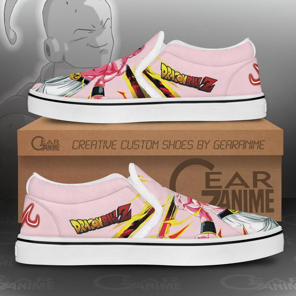 Skinny Majin Buu Slip-On Shoes Canvas Dragon Ball Custom Anime Shoes