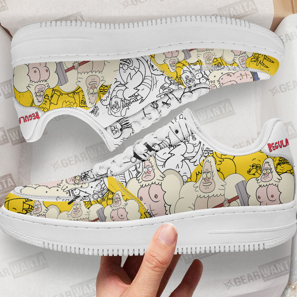 Skips Regular Show Air Sneakers Custom Cartoon Shoes