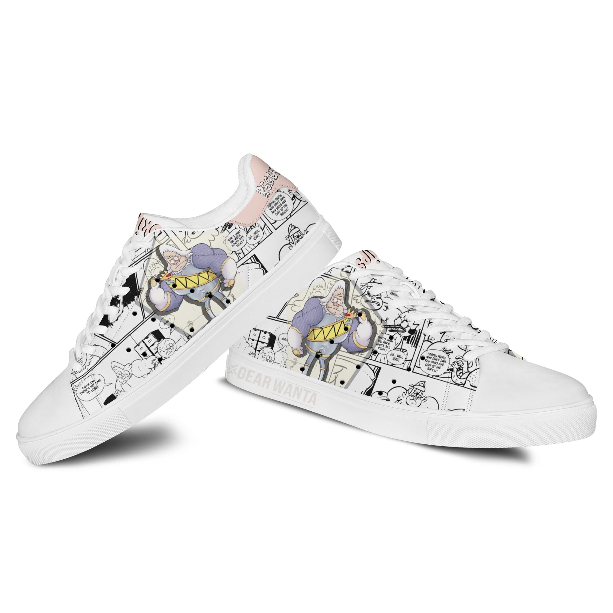 Skips Regular Show Skate Shoes Custom Comic Style