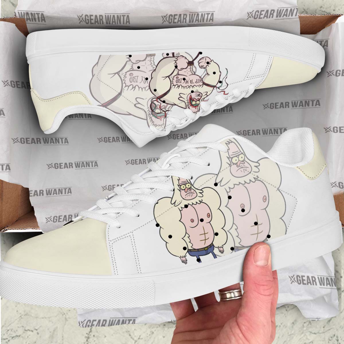 Skips Skate Shoes Custom Regular Show Cartoon Sneakers