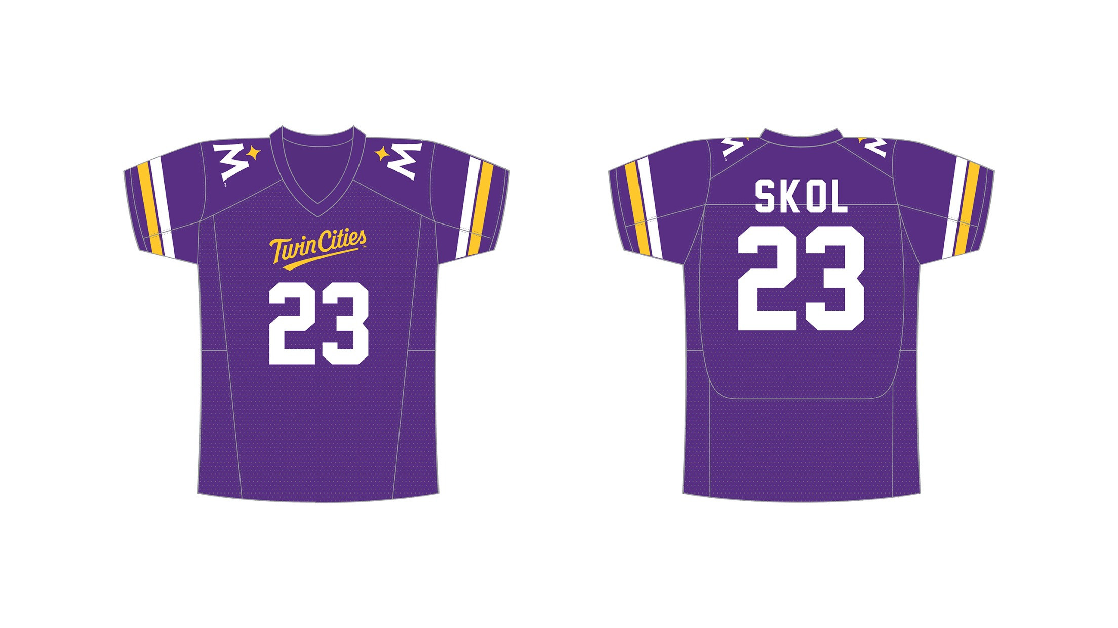 SKOL Minnesota Vikings/Twins Skol Jersey - All Stitched
