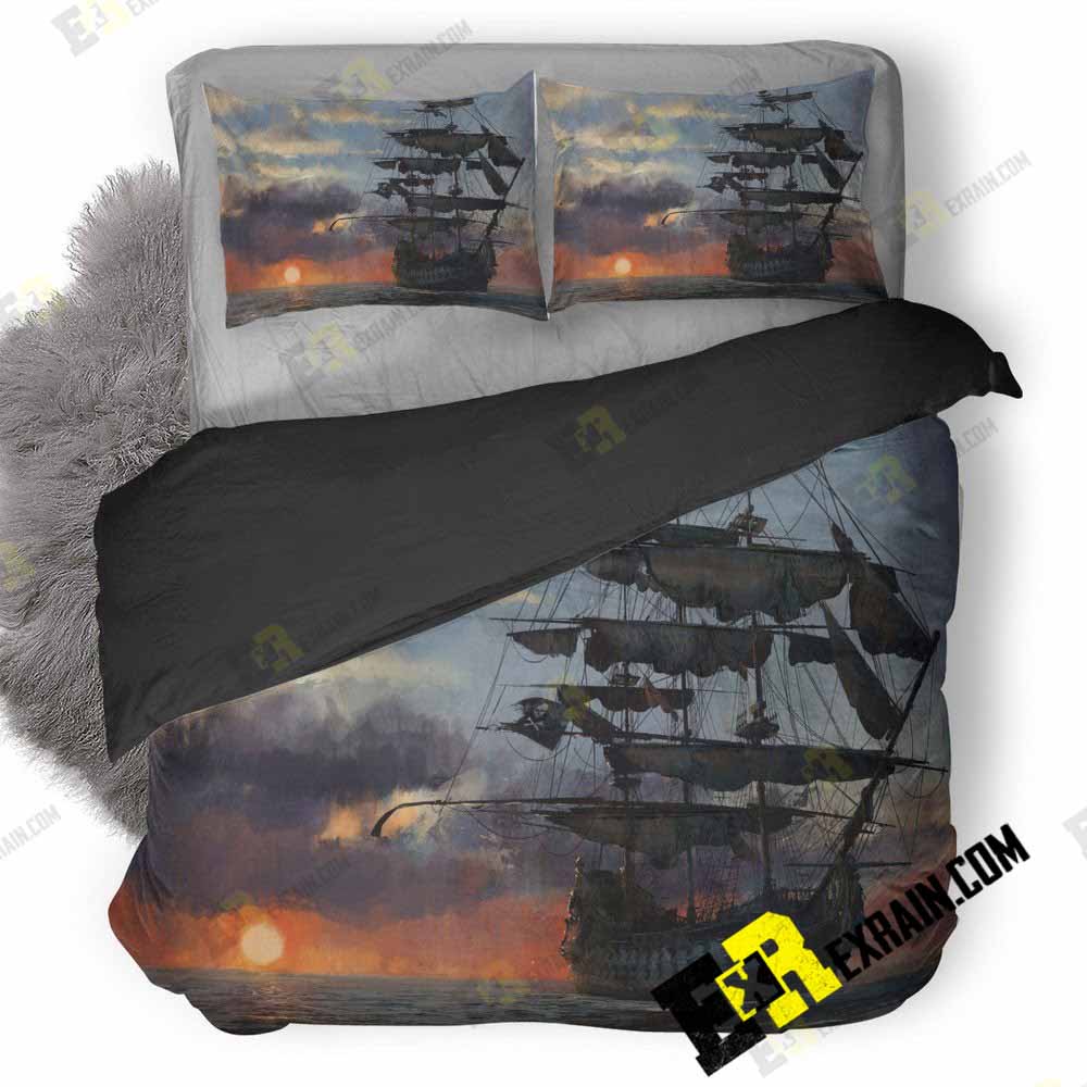 Skull And Bones E3 Artwork Gu 3D Customized Duvet Cover Bedding Set