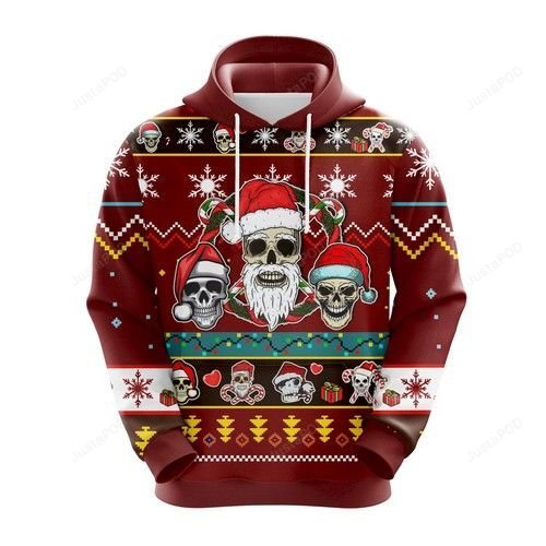 Skull Christmas 3D All Over Print Hoodie Hoodie