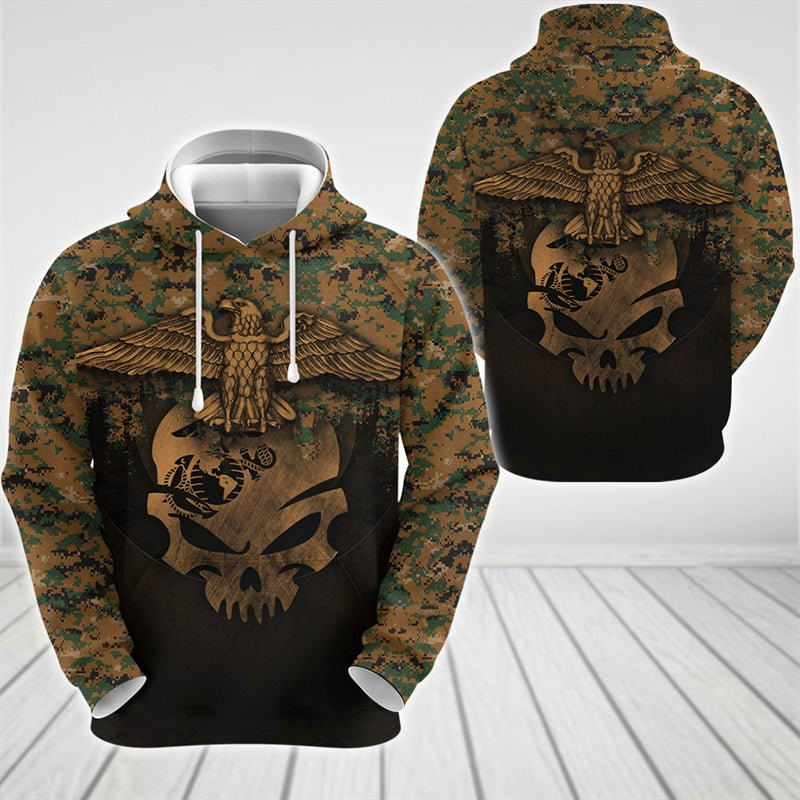 Skull Eagle Marine Corps Hoodie