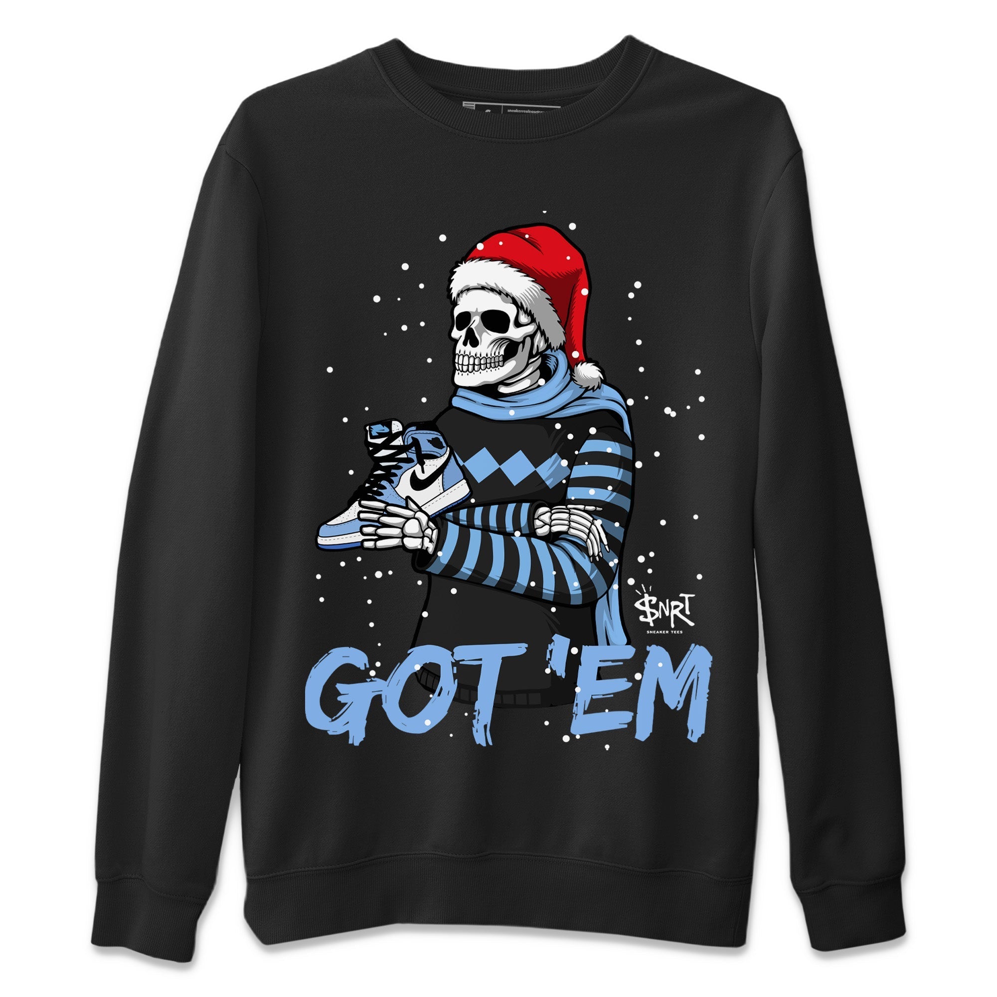 Skull Got Em Unisex Sweater – Air Jordan 1 University Blue, Sneakers Matching Sweater