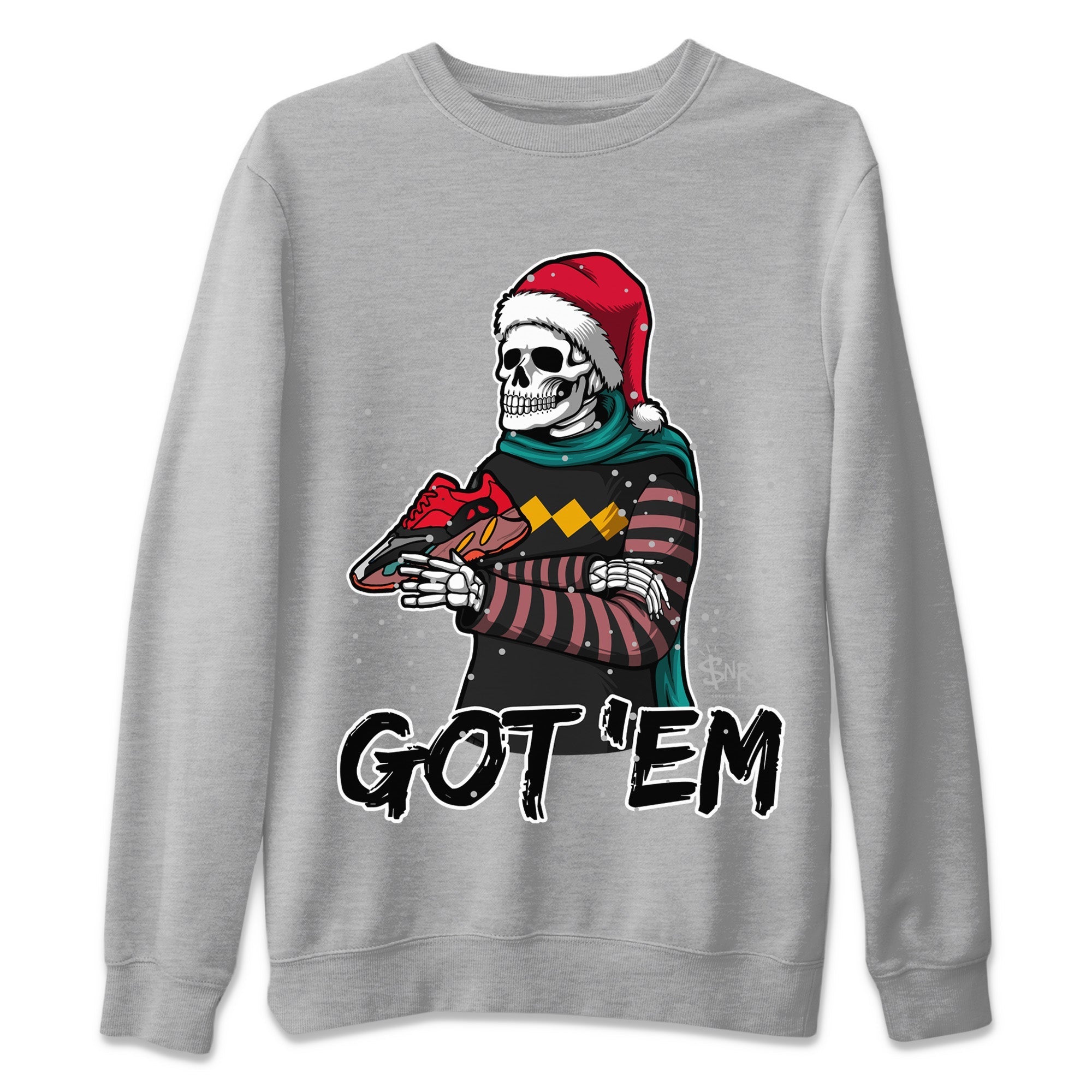 Skull Got Em Unisex Sweater – Yeezy 700 Hi-Res Red, Sneakers Matching Sweater
