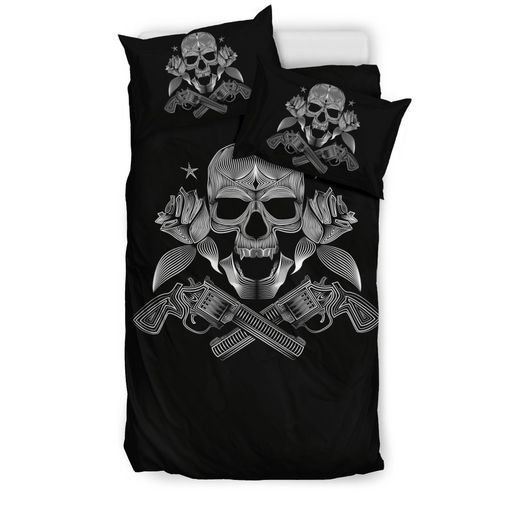 Skull Guns 3D Customized Duvet Cover Bedding Set