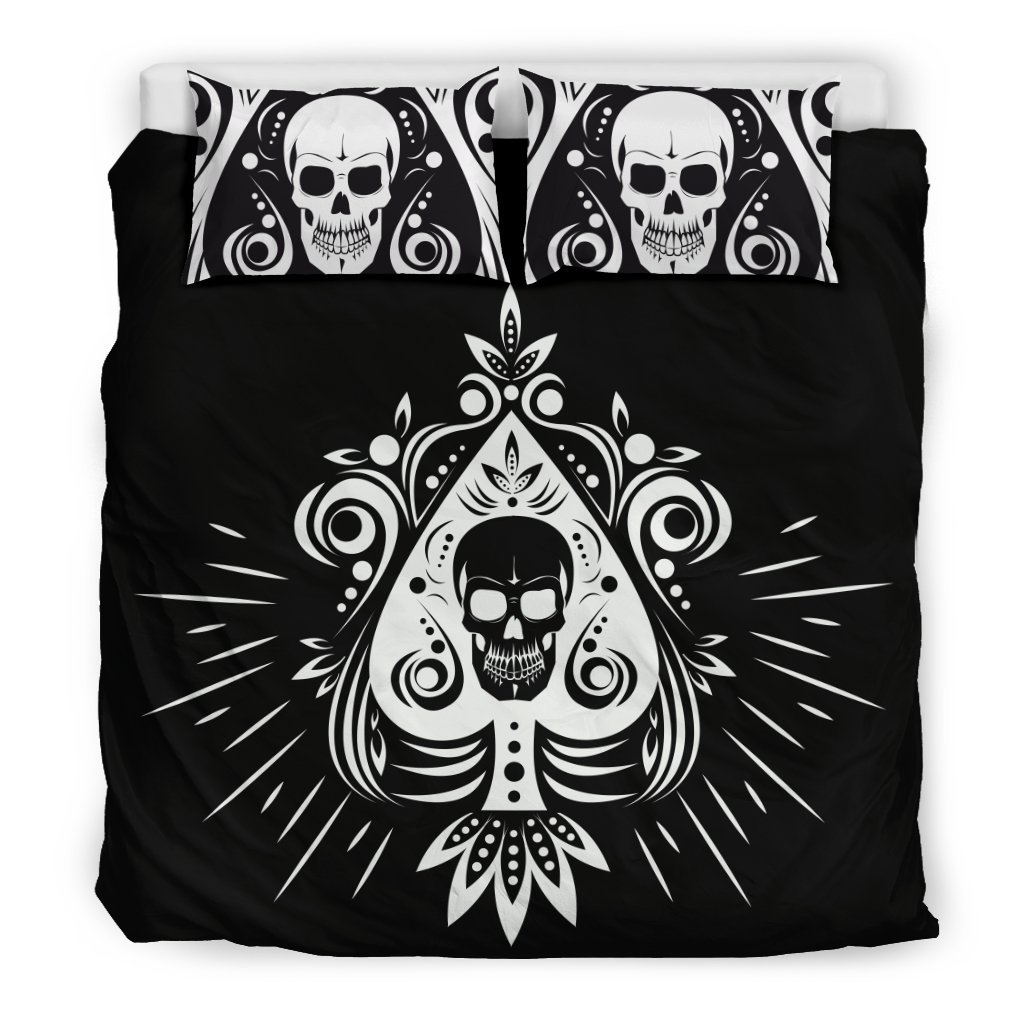 Skull Tattoo Design Black 3D Customized Duvet Cover Bedding Set