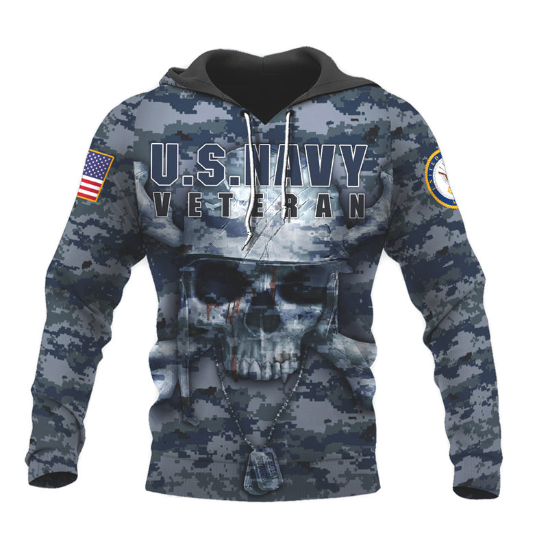 Skull U.S Navy Veteran Hoodie