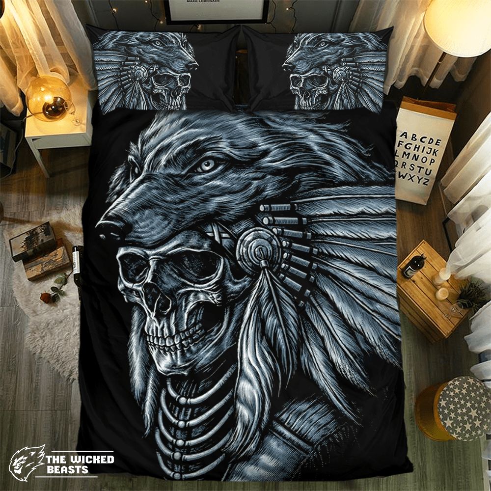 Skull Wolf Collection 3D Customized Duvet Cover Bedding Set