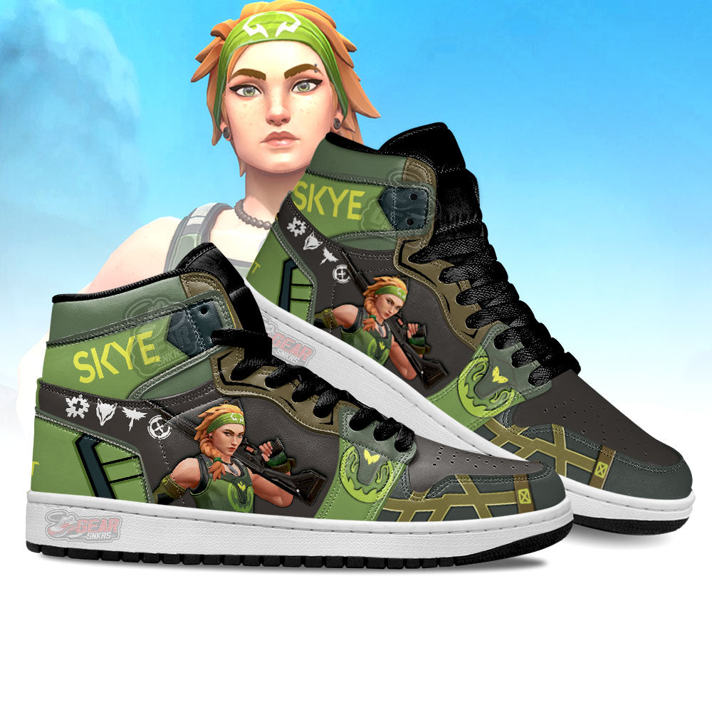 Skye Valorant Agent JD Sneakers Shoes For Gamer, Air Jordan Hightop