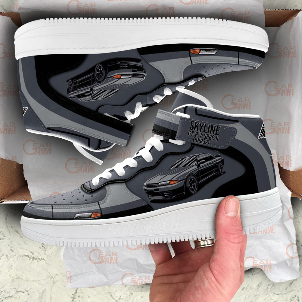 Skyline GT-R Sneakers Air Mid Custom Initial D Anime Shoes