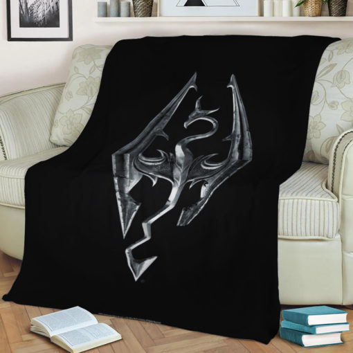 Skyrim Symbol Fleece Throw Blanket